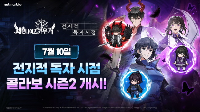 넷마블 <세븐나이츠 키우기>가 네이버웹툰 '전지적 독자 시점'과 시즌2 콜라보 업데이트를 진행했다.(사진=넷마블 제공)