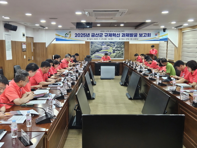 금산군 규제혁신 과제발굴 보고회. (사진=금산군 제공)