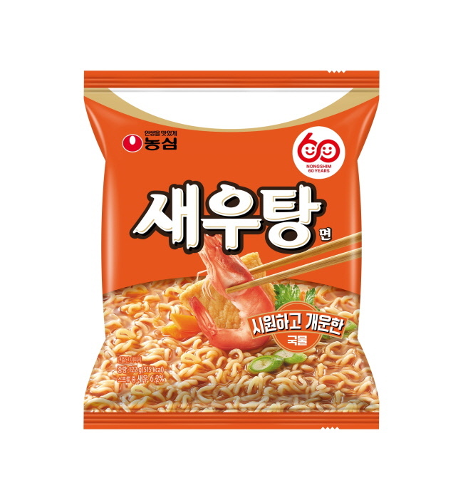 농심이 봉지면 신제품 '새우탕면'을 오는 15일 출시한다.(사진=농심 제공)