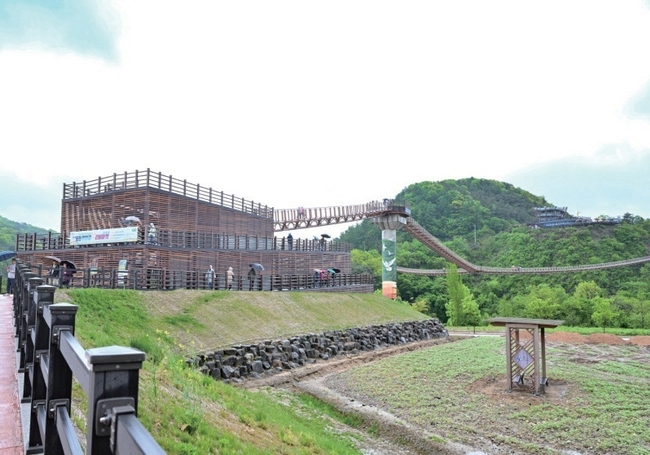 국내 최장 410m 한탄강 Y형 출렁다리. (사진=포천시 제공)