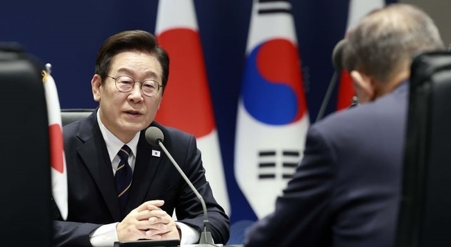 이재명 대통령이 지난달 30일 부산 누리마루 APEC 하우스에서 열린 한일 정상회담에서 발언하고 있다. (사진=뉴시스 제공)