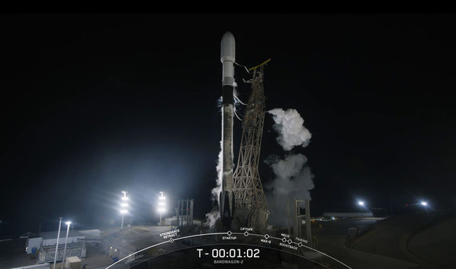 우리 군의 세 번째 정찰위성이 지난해 12월 21일 오후 발사됐다. 발사 장면 영상 캡처. (사진=SpaceX 제공 영상 생중계 캡처)./(사진=뉴시스 제공)