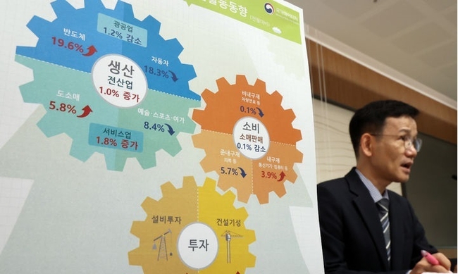  이두원 국가데이터처 경제동향통계심의관이 31일 세종시 정부세종청사에서 2025년 9월 산업활동동향을 발표하고 있다.(사진=뉴시스 제공)