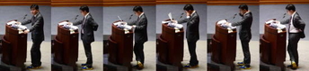 ‘필리버스터’ 여섯번째 주자, 최민희 4시간째 발언 계속