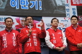 김무성, 목 부상에도 낙동강벨트 사수 ‘총력’