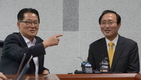 우상호·박지원 상견례…野주도권 기싸움[종합]