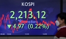 [마감시황] 코스피, 2210선 유지…美 국채금리 상승에 하락